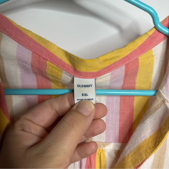 Old Navy Pastel Rainbow Striped Flowy Sleeveless Blouse, Women’s Plus Size 2X - Picture 5 of 8